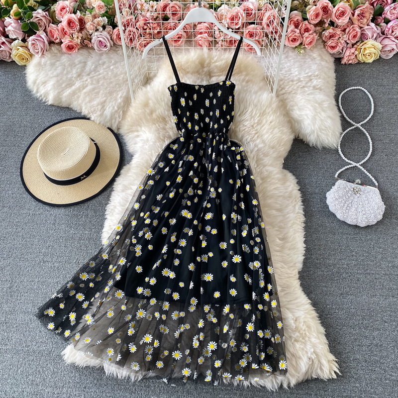 Floral Sleeveless Spaghetti Strap Backless Casual Dresses for Women