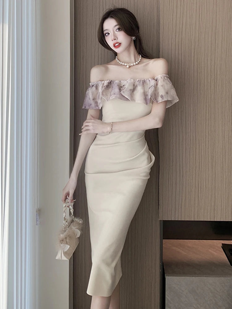 purple modern dress Long Beaded Formal Dress with Three-Quarter Sleeves Eggplant / 22