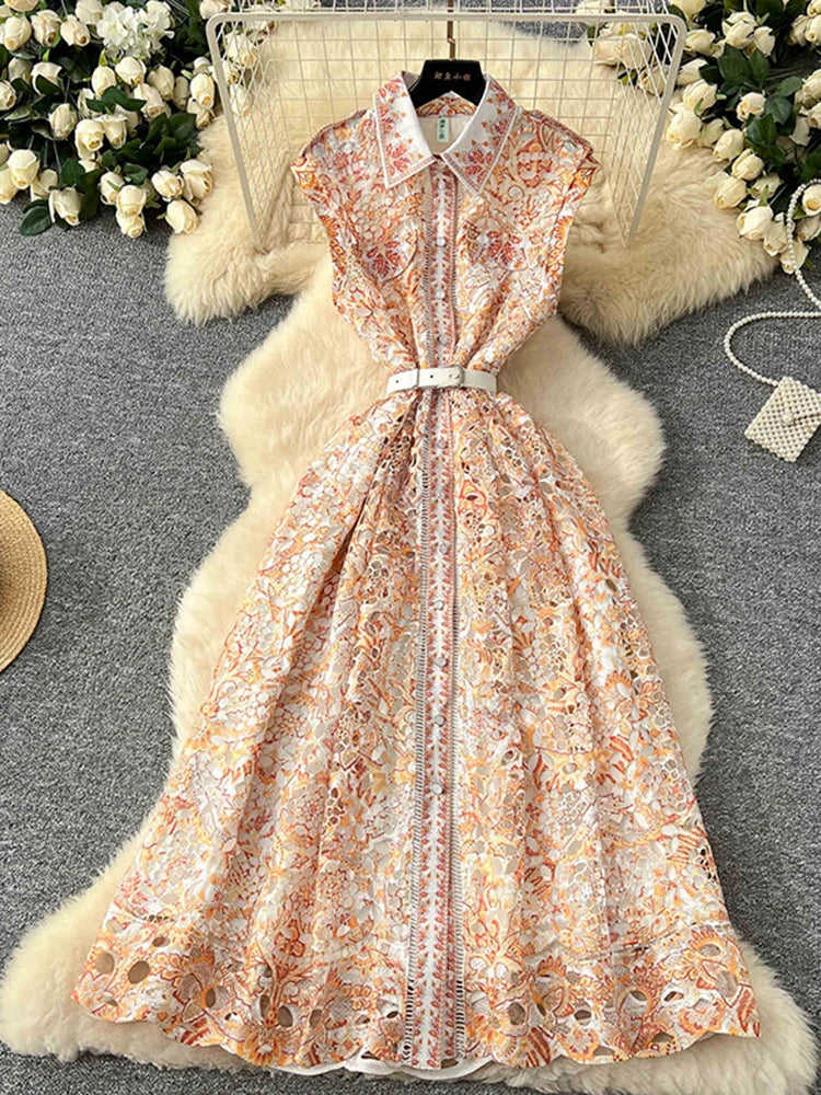 fitted lace wedding dress Button Down Maxi Dress Small / Milk White main image 0
