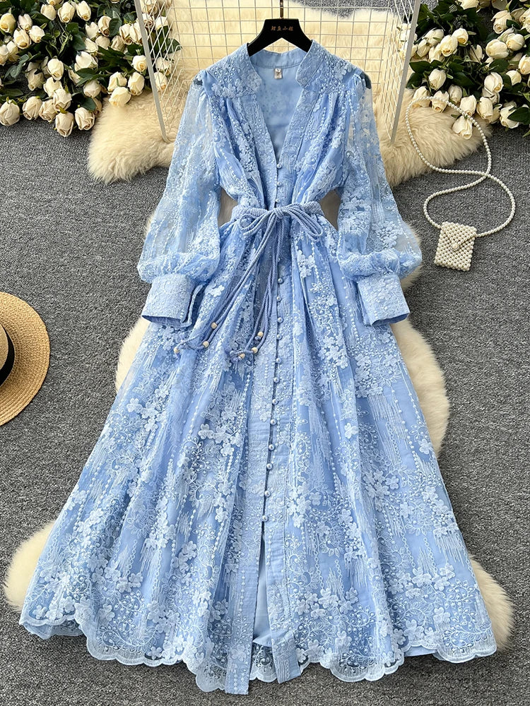 plus size dresses for bachelorette party Eva Lace Gown in Blue | Formal Lace Evening Gown