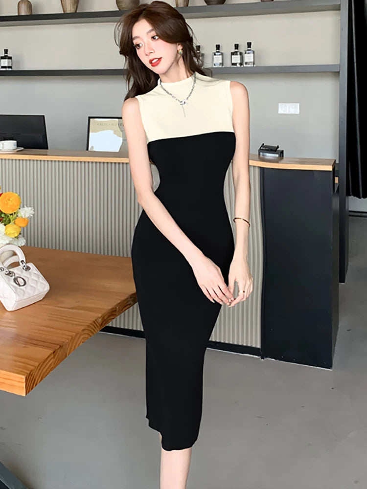 knee length dresses for ladies Black Bodycon Midi Dress - All Dresses