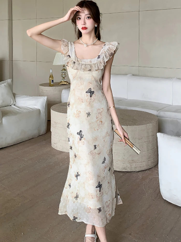 maxi yellow summer dress Stolen Stores SELENE DRAPED YELLOW MAXI DRESS