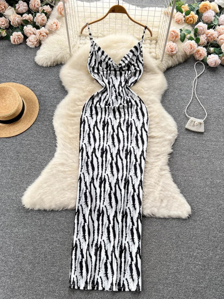 high low gold dress Short dress Arieta with zebra print main image 0
