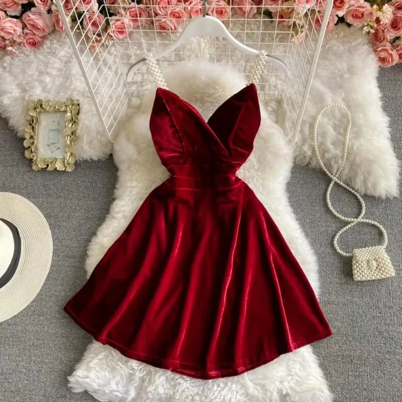 red and gold velvet dress Plus Size Gold Corset Red Velvet Dress  Rose Detail Fairycore Gown
