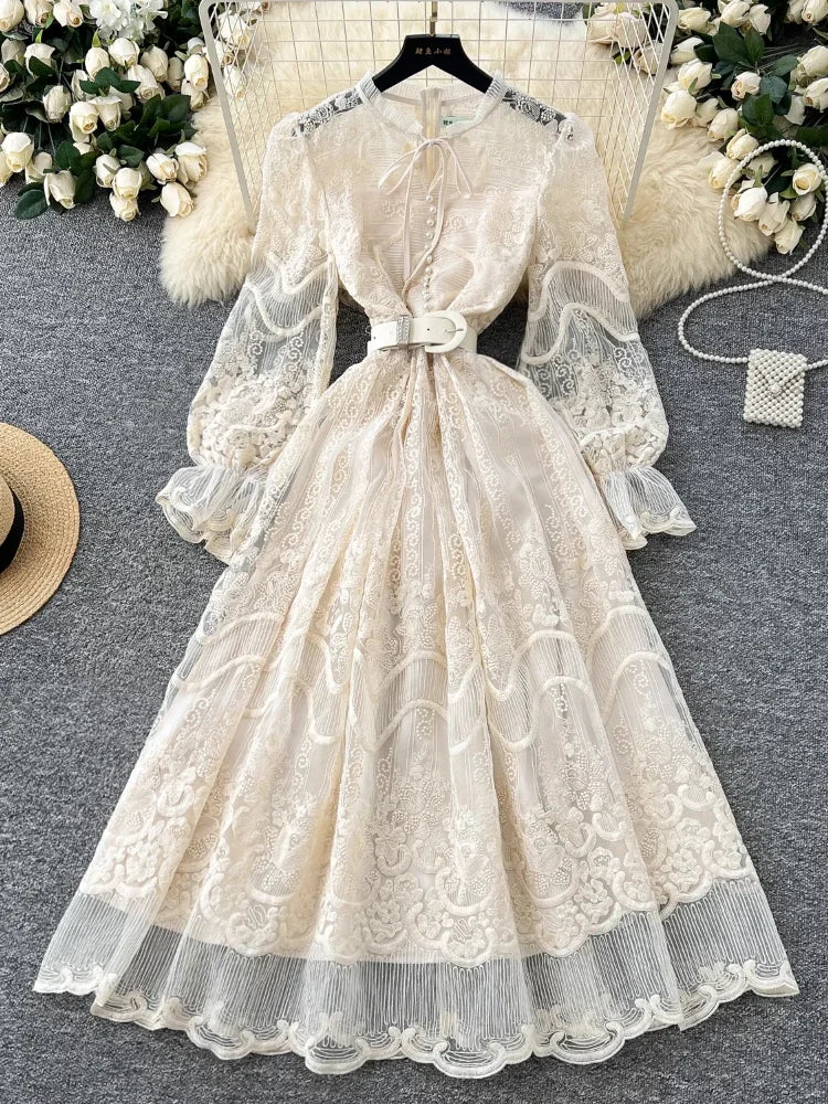 plus size brown lace dress Brown Satin Sleeveless Maxi Dress with Lace Trim – Freckled Poppy main image 0