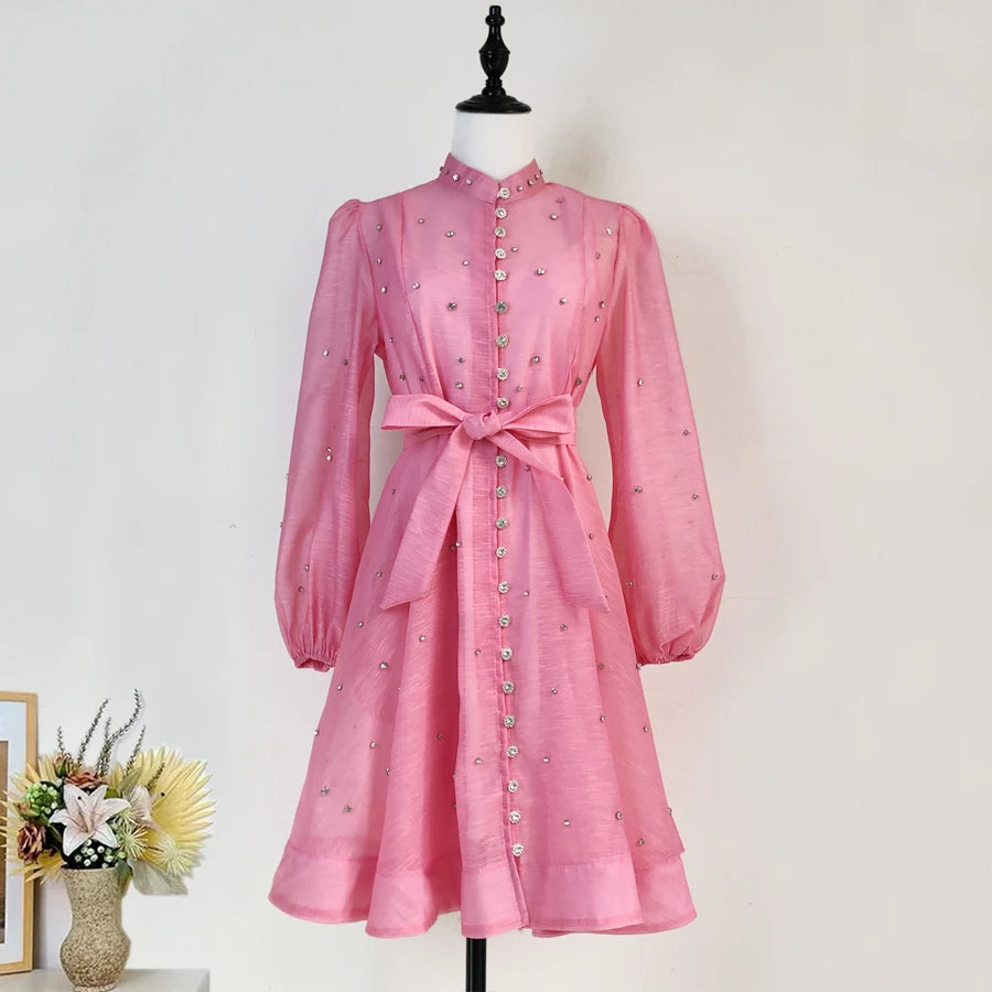 vintage pink beaded dress Blush Pink Mermaid Wedding Dresses Lace Applique Beaded Vintage Wedding Dresses AWD1073 main image 0