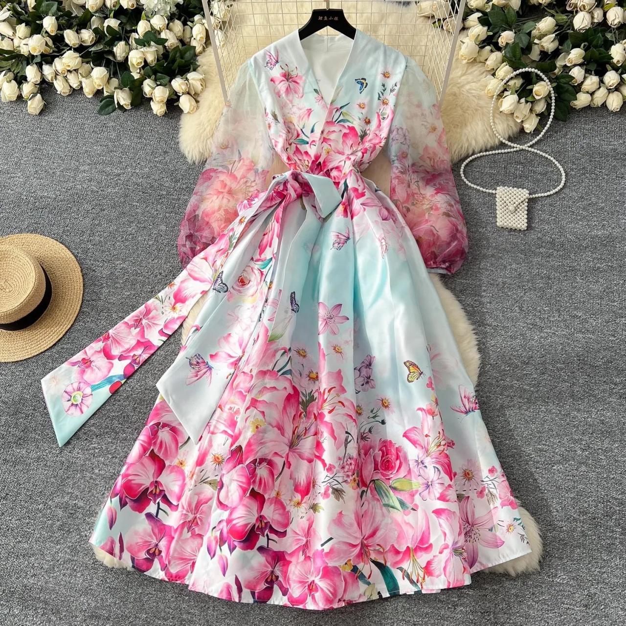 open lace back dress Cloud-nine Puffy Hip Maxi Dress main image 0