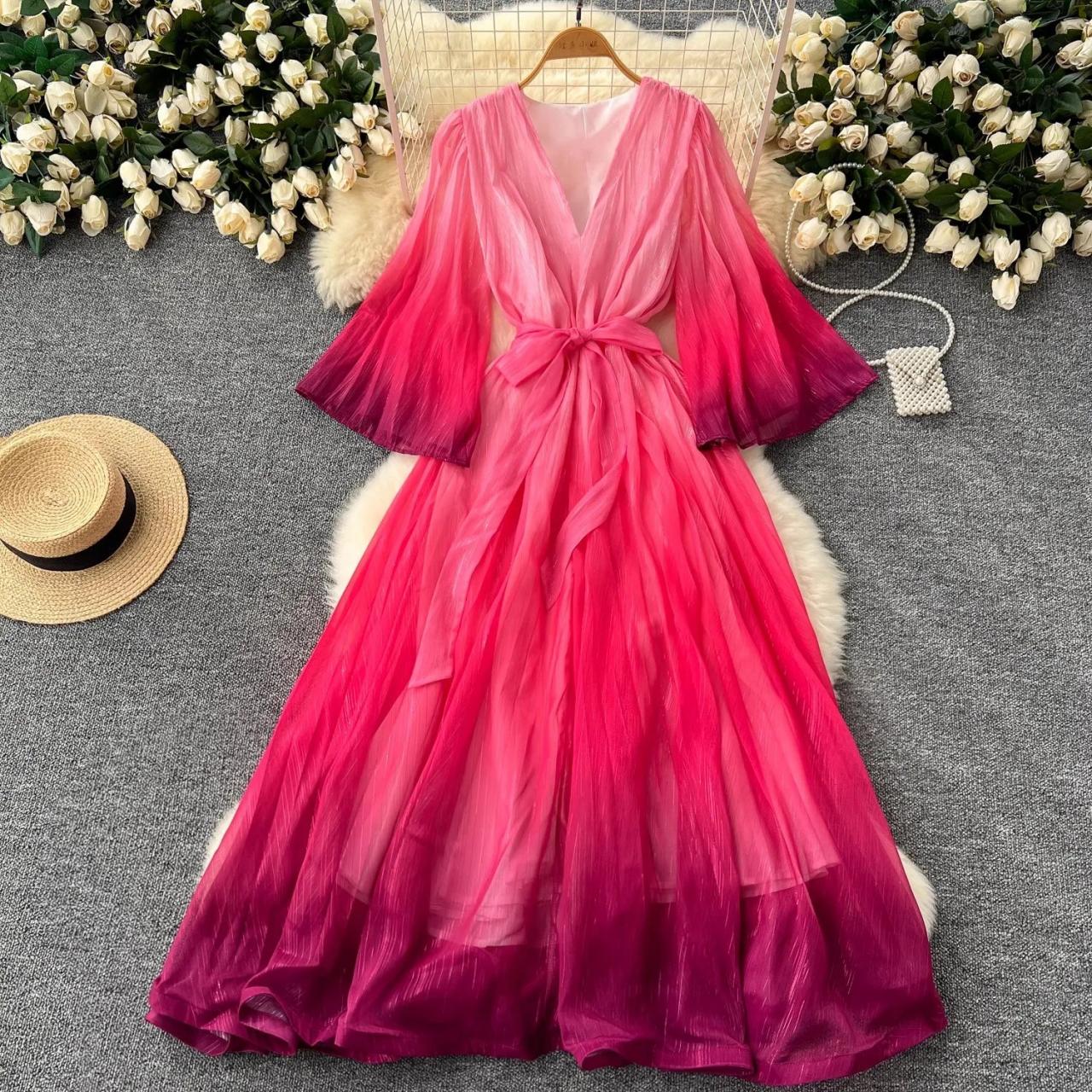 aurora flowy belted maxi dress Soft Love. Cotton Maxi Dress – ELF main image 1