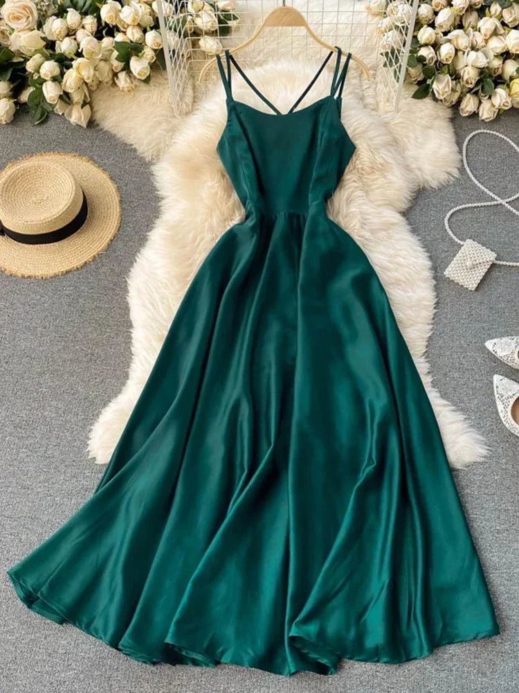 emerald green spaghetti strap dress Spaghetti Straps Emerald Green Mermaid Long Prom Dresses, Emerald Gree –  jbydress main image 1