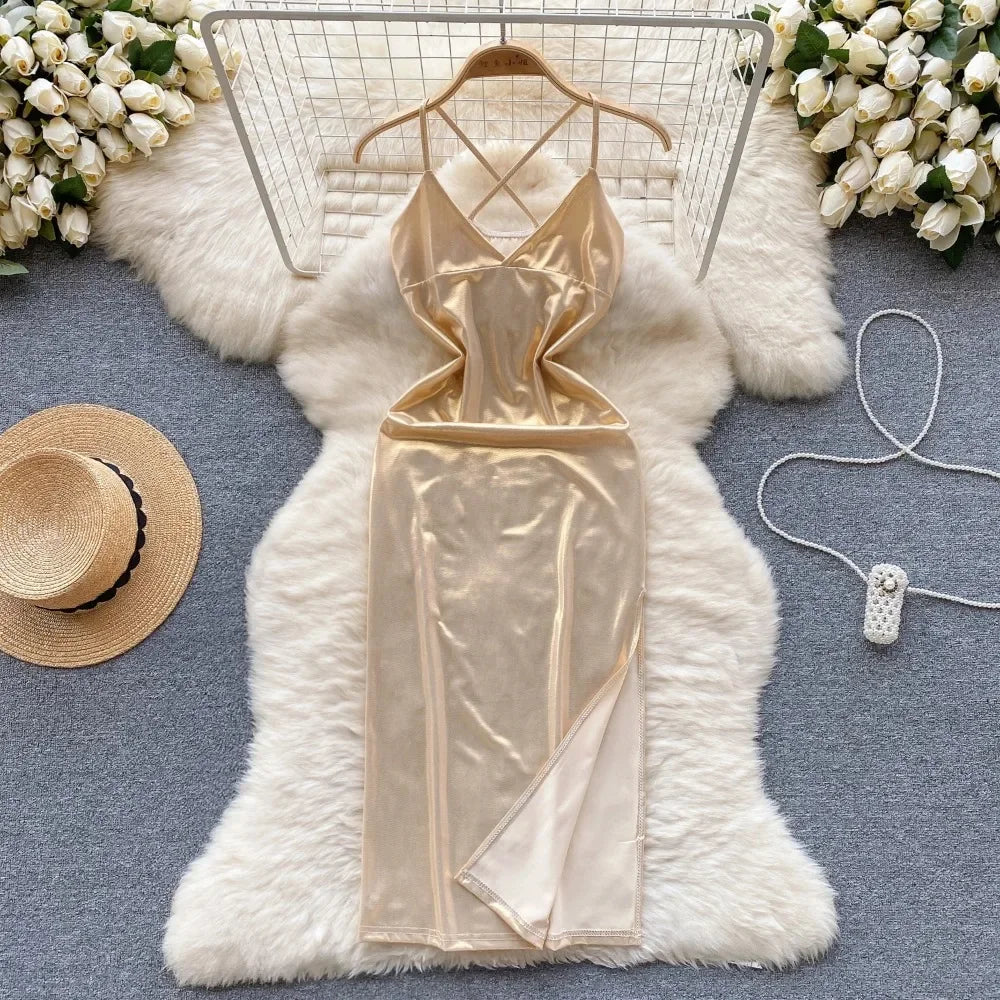 knee length dresses for ladies Dolce Life Low Back Midi Dress Lilac– Selfie Leslie main image 0