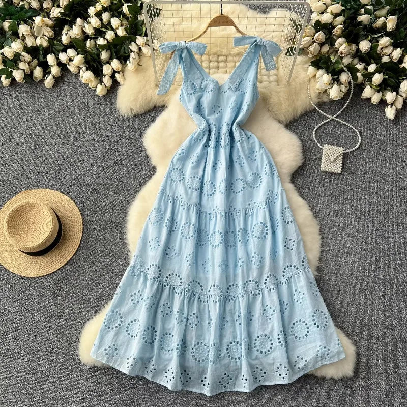 blu pepper white dress Blu Pepper Striped Knit Midi Dress – Raised By The South main image 1