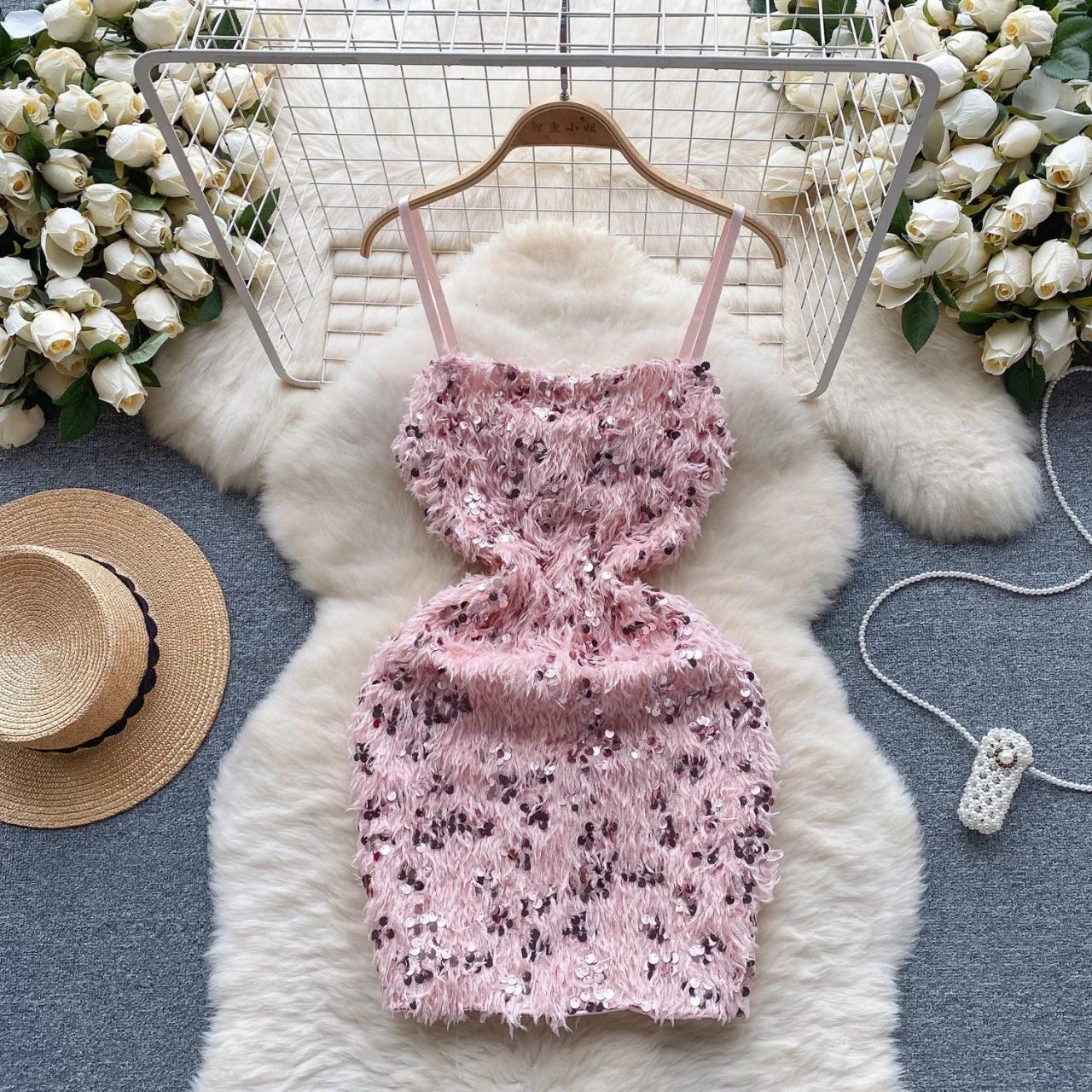 open lace back dress Ivory Sequin Homecoming Dress with Pink Floral Print Ivory/Pink / 12
