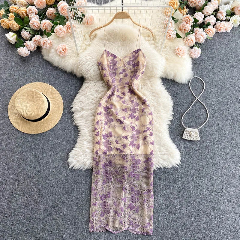 knee length dresses for ladies Lady Black Tie - Rivers Midi Dress - White Lace main image 0