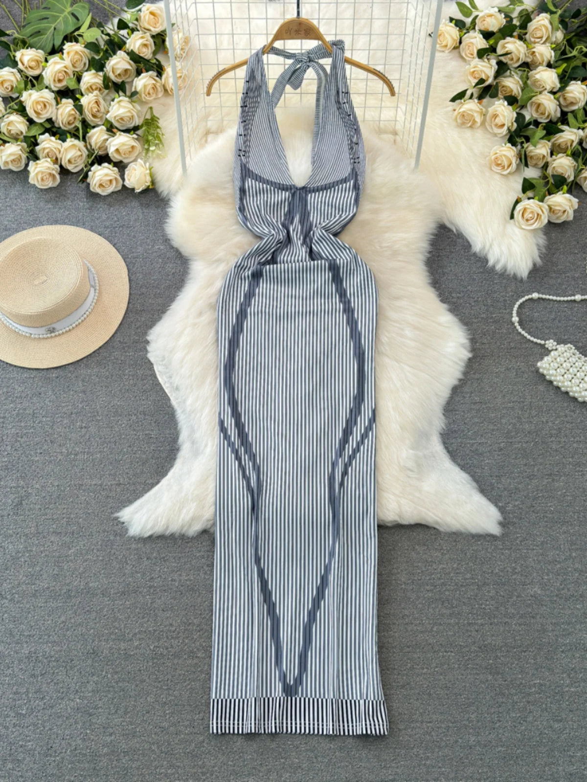 sachin and babi light blue dress Anna Cotton-Blend Button Down Maxi Dress in Baby Blue