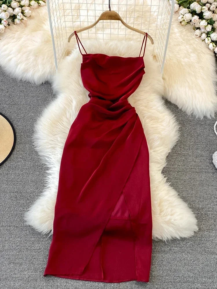 summer sexy dresses for women Sexy A-Line Dress Women's Summer New Solid Sexy Sleeveless Off Shoulde