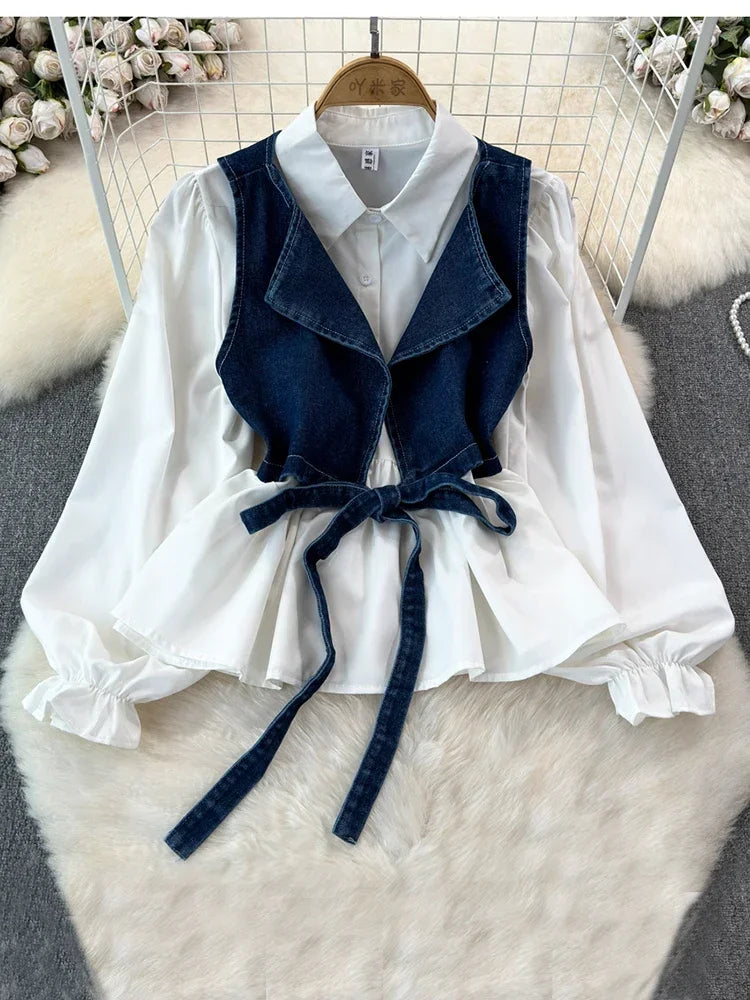 short white dress women THE SCALLOP MINI DRESS w/shorts in White Ajoure Pique COTTON White Ajoure Pique / 2022SP417 WAP / 1