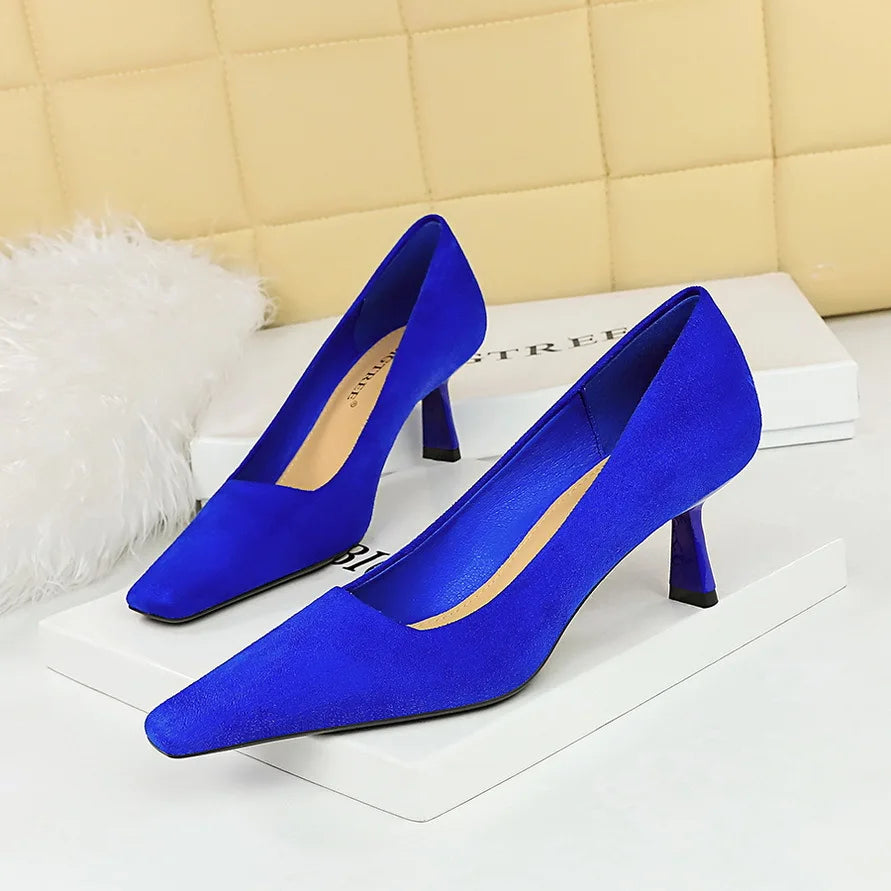 blue low heel dress shoes Blue Yellow Low Heel Dress Shoe